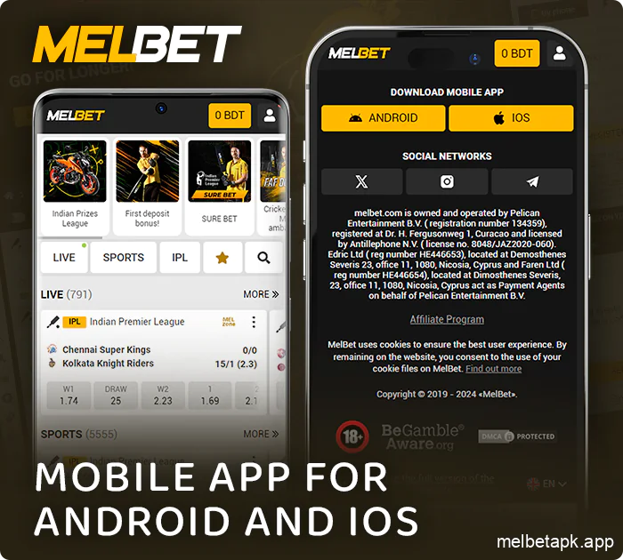 About Melbet app for iOS and Android